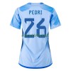 Maillot de Supporter Espagne PEDRI 26 Extérieur Coupe du Monde 2022 Pour Femme